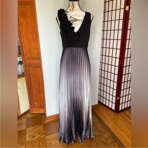Betsy & Adam Pleated Gown, Size 8